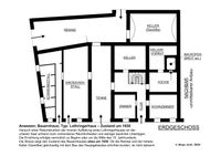 Anwesen; Bauernhaus; Typ: Lothringerhaus – Zustand um 1930; Erdgeschoss